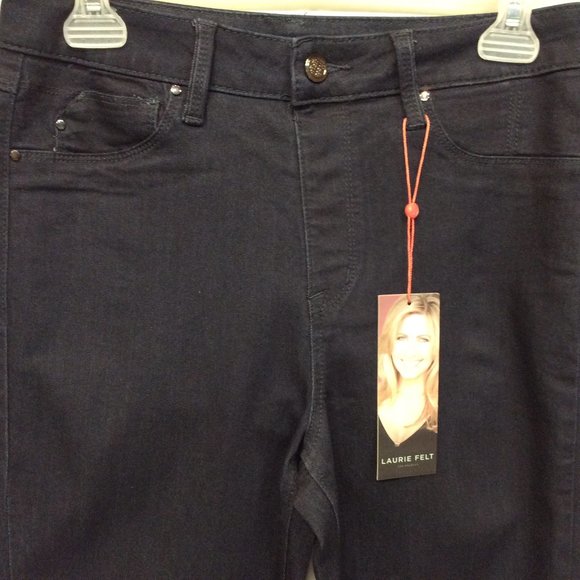 Small Tall Jeans By Laurie Felt 28 Baby Bell Jeans NWT Indigo Color - Picture 2 of 10